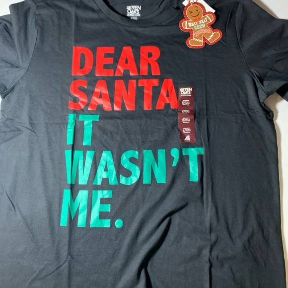Dear Santa it wasn’t me Christmas T-shirt New NWT - Picture 2 of 6